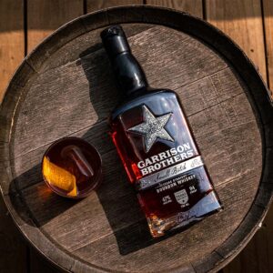 Garrison Brothers Small Batch Bourbon bottle and Old Fashioned