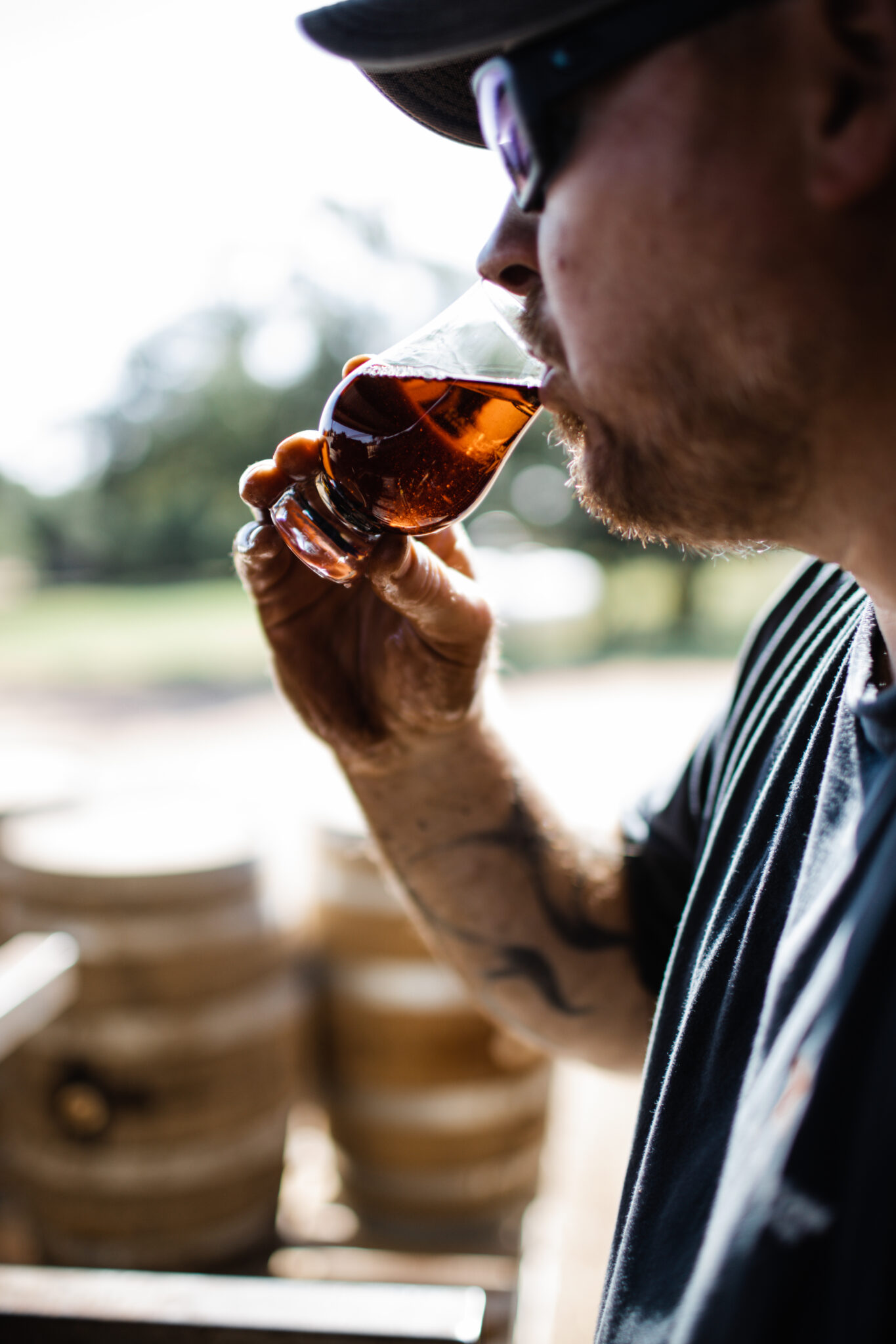 Donnis Todd tasting Cowboy Bourbon